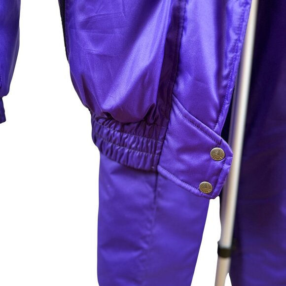 Alpine Technical Skiwear 2-Piece Retro Snowsuit – Purple Neon Colorblock - Picture 7 of 16
